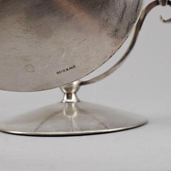 KANDELABRAR, nysilver, CG Hallberg,  1920/30-tal.