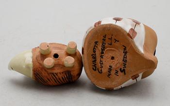 FIGURER, 2 st, stengods, Lisa Larson, Gustavsberg.