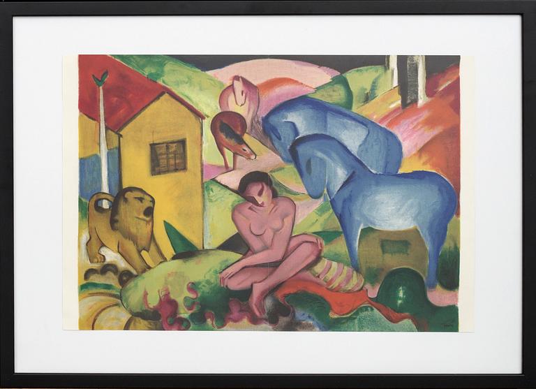 FRANZ MARC, after, colour lithographe, unsigned, from Derrière le Miroir nr 133-134 1962.