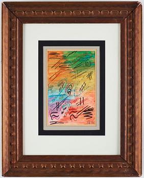 NELL WALDEN, mixed media on paper, signed and dated-72.