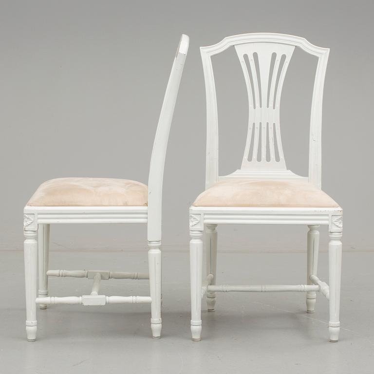 STOLAR, 8 st, gustaviansk stil, 1900-talets andra hälft.