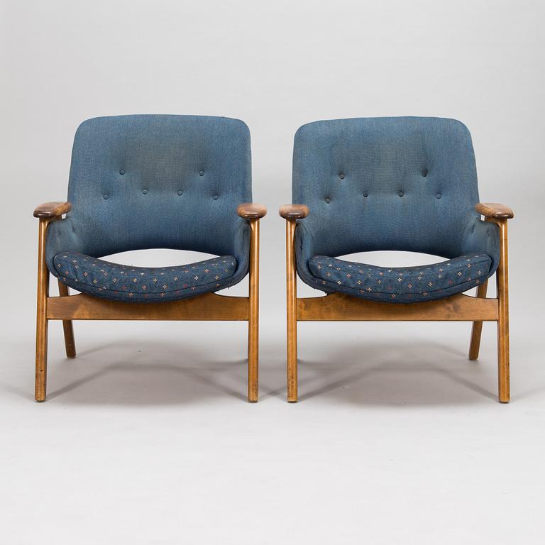 Olof Ottelin, a pair of 1950's "Mister" armchairs for Oy Stockmann Ab, Keravan puusepäntehdas.