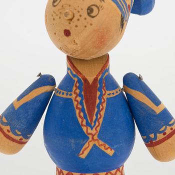aj Franck, doll "Toto" and a booklet 'Leksaker' (Toys) 1946.