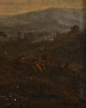 Philips Wouwerman, follower of, Resting company at the blacksmith's.