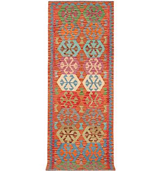 A runner carpet, Kilim, ca 298 x 84 cm.