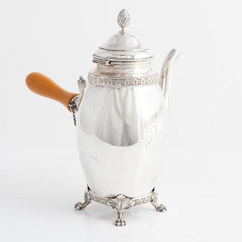 A Swedish Silver Coffee Pot, mark of K Anderson, Stockholm 1929.