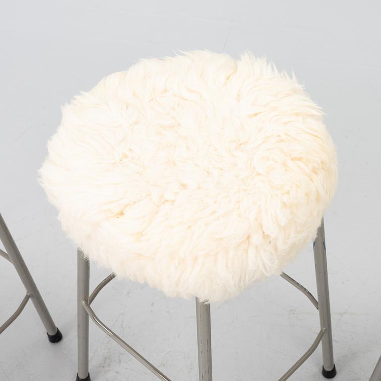 Stools, 3, latter half of the 20th century.