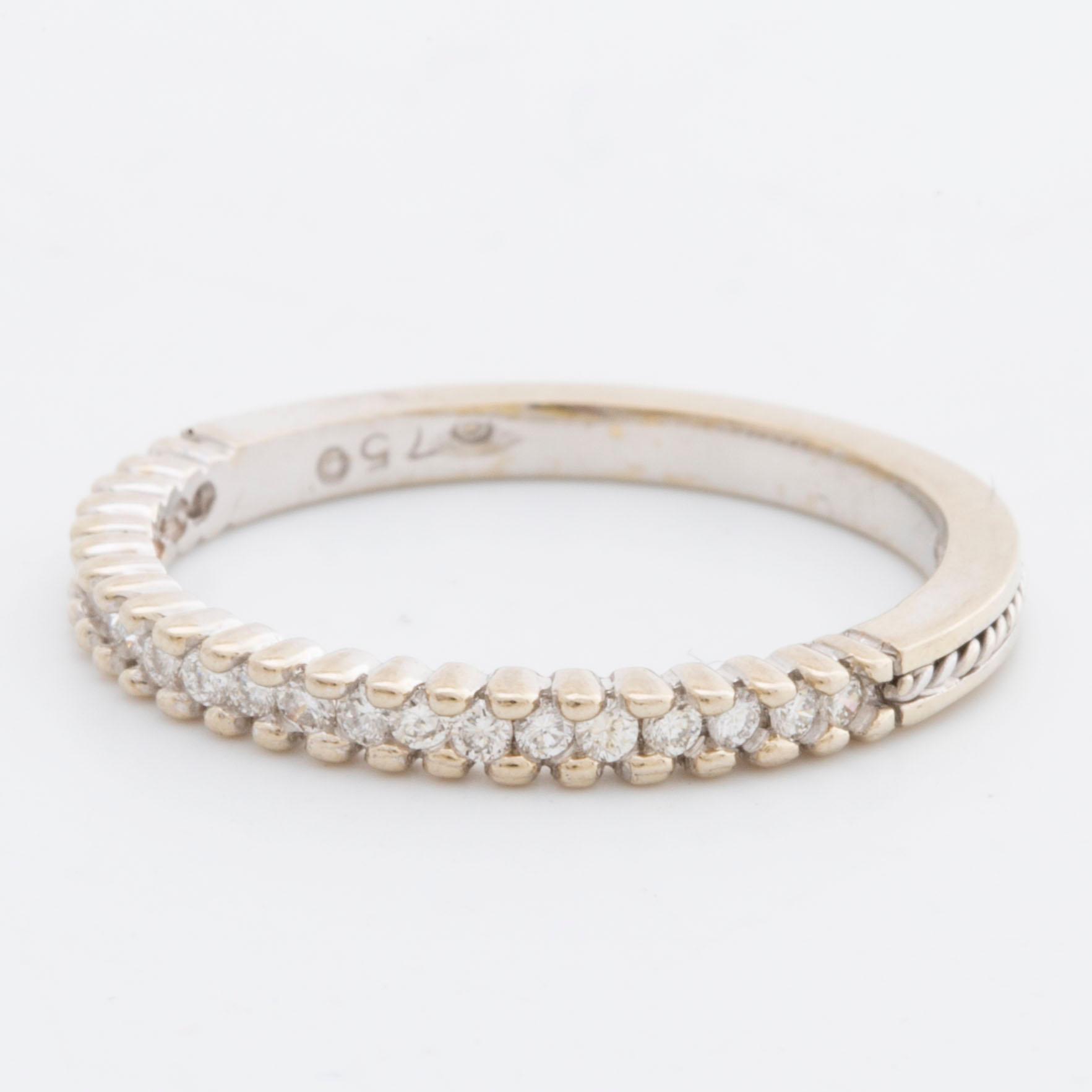 ETRNITY RING 18K whitegold w brilliant-cut diamonds approx 0,20 ct.