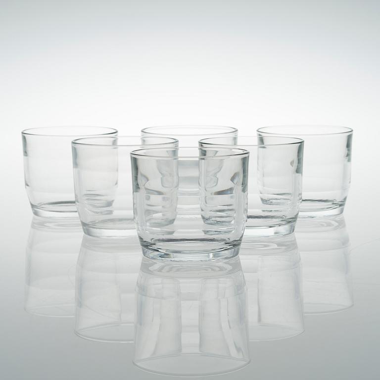 KAJ FRANCK, DRICKSGLAS, 28 st, "Prisma 6060", Nuutajärvi / Wärtsilä, 1960-70-tal.
