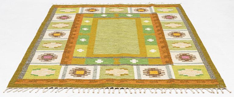 Ingegerd Silow, rug, "Båstad", flat weave, approx. 237 x 168 cm, Signed IS.