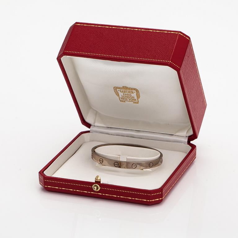 Cartier, Armband "Love", 18K vitguld. Märkt Cartier DC8769.