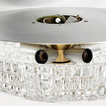 Carl Fagerlund, ceiling lights, a pair, Orrefors, 1960s.