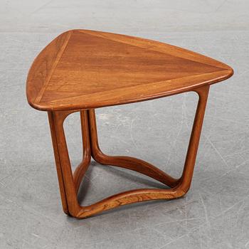 A teak side table marked Lane, Altavista, VA, mid 20th century.