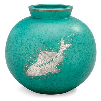 874. A Wilhelm Kåge 'Argenta' stoneware vase, Gustavsberg.