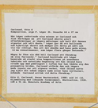 Otto G Carlsund, "Komposition".