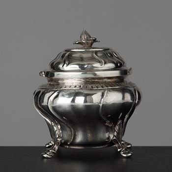 SOCKERSKRIN, av Johan Andersson Starin, mästare i Stockholm 1723-56, rokoko.