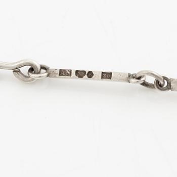 Wiwen Nilsson, a necklace, sterling silver with step-cut rock crystal, Lund 1974.