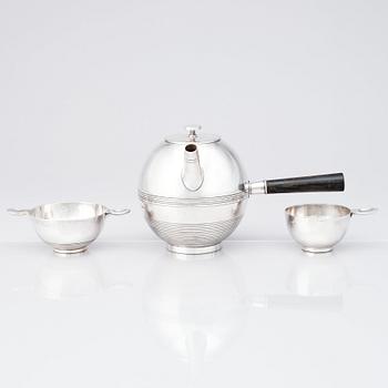Sylvia Stave, an alpacca coffee service, C.G. Hallberg, Stockholm 1930s.
