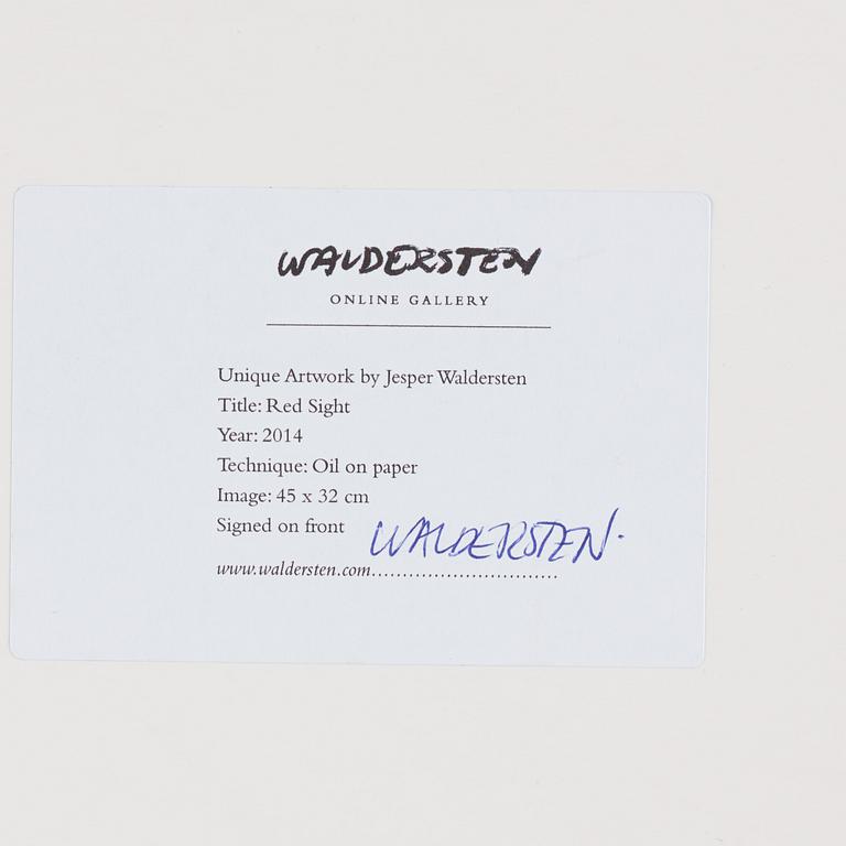 Jesper Waldersten, 'Red Sight'.
