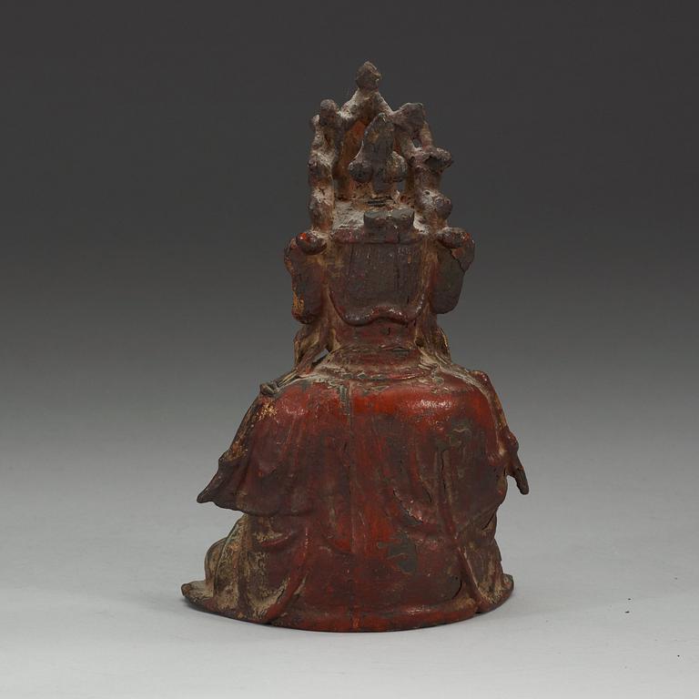 GUANYIN, brons. Ming dynastin (1368-1644).