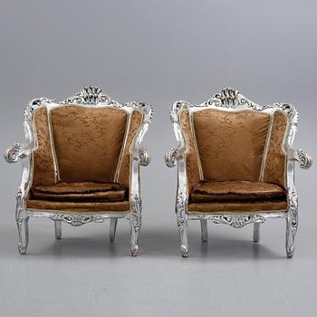 BERGERER, ett par, rokokostil, 1900-talets slut.