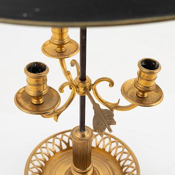 Läslampa, "Lampe à Bouillotte", Empirestil, 1800-talets slut.