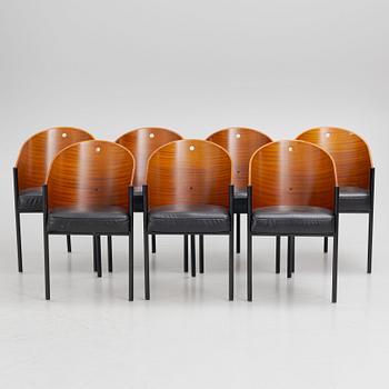 Philippe Starck, chairs, 7 pcs, "Costes", Aleph, Driade, Italy.