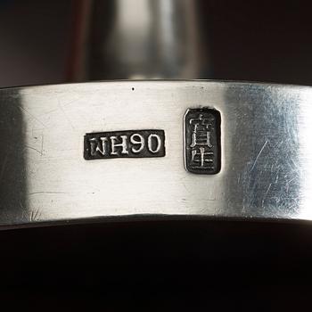 A silver cup with makers mark of Wang Hing, Hong Kong, early 20th Century.