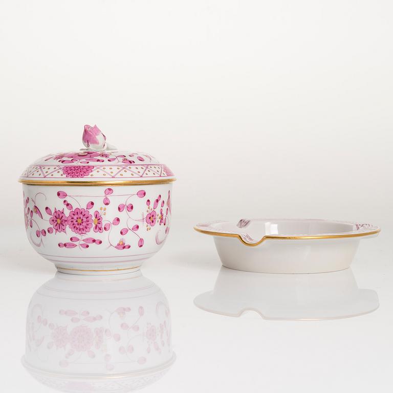 MAT- OCH KAFFESERVIS, 77 delar, porslin, Meissen, "Indische malerei", 1900-talets andra hälft.