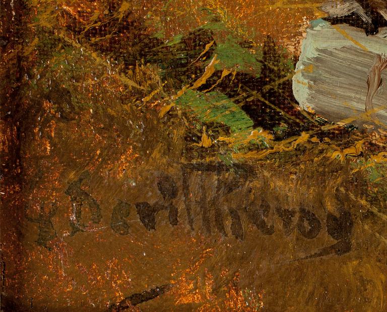 OKÄND KONSTNÄR, olja på duk, otydligt signerad, 18/1900-tal.