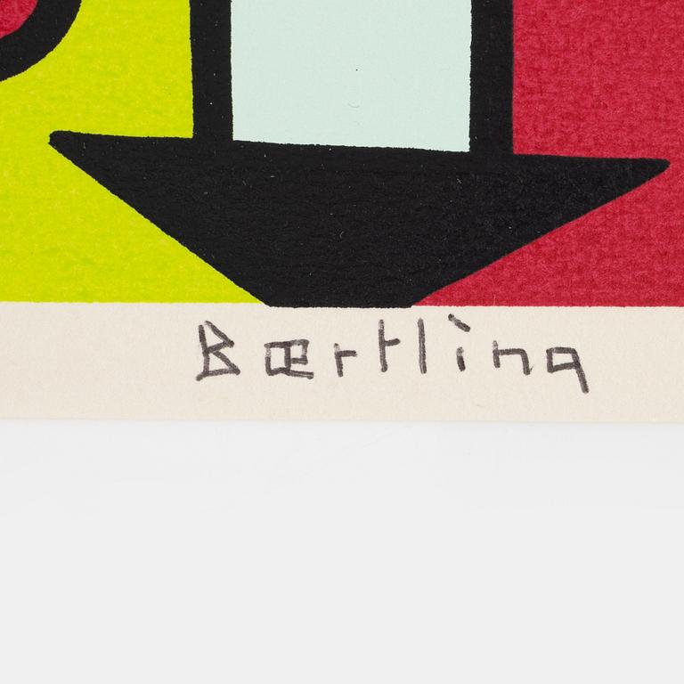 Olle Baertling, silkscreen in colours, signed, dated 1949-68, numbered 59/300.