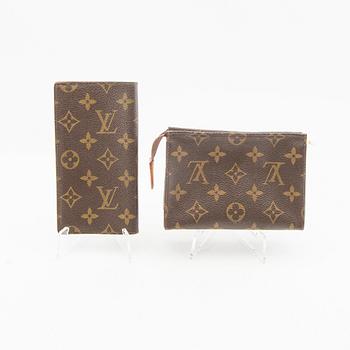 Louis Vuitton, toiletry bag and calendar case, second half of the 20th century.