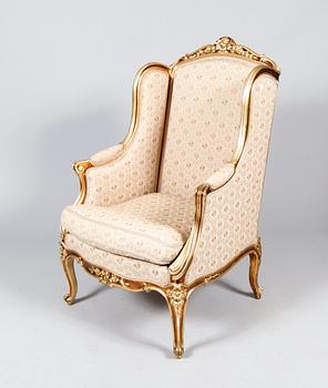 FÅTÖLJ, rokokostil, 1900-talets första hälft.