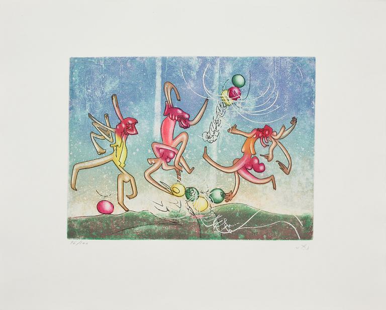 ROBERTO MATTA, 6 st, färgetsningar, signerade och numrerade 96/100.