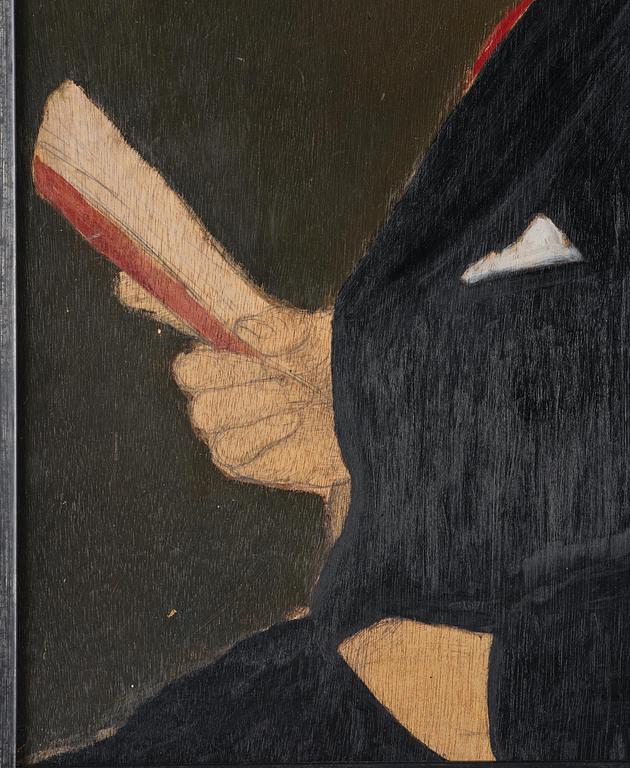 Owe Zerge, Portrait of a young man reading.