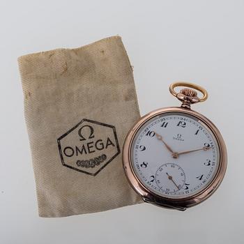 POCKET WATCH, Omega, silver, early 20th century, diameter ca 5 cm.