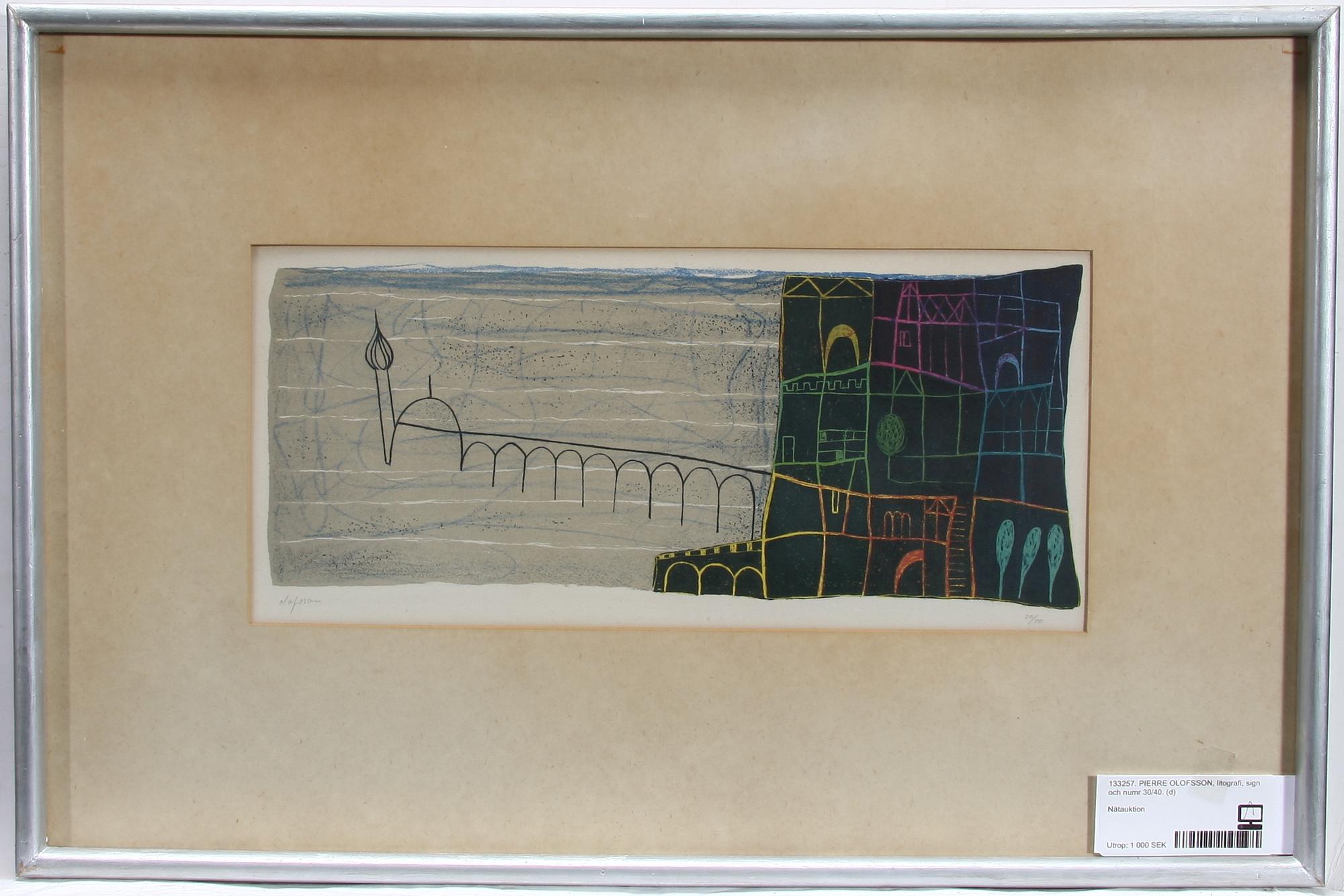 PIERRE OLOFSSON, litografi, sign och numr 30/40.