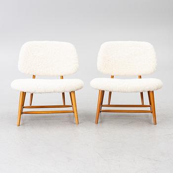 Alf Svensson, Armchairs, a pair, TeVe, Bra Bohag. Studio Ljumgs industrier, Malmö, 1950s.