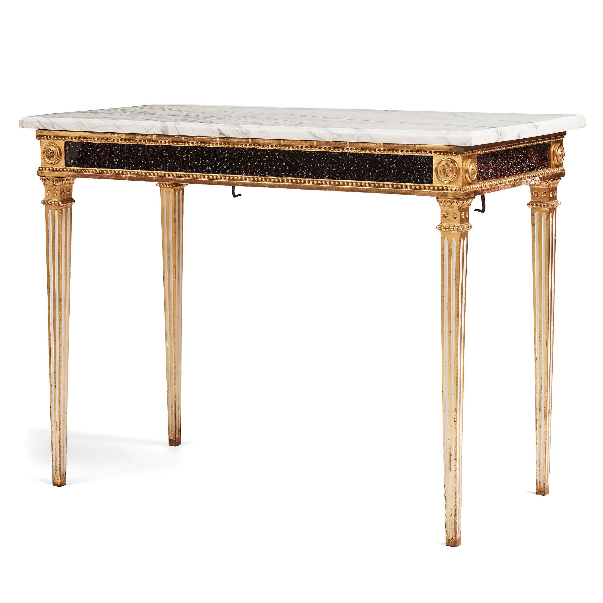 Konsolbord, Stockholmsarbete, 1700-talets slut, Sengustavianskt.