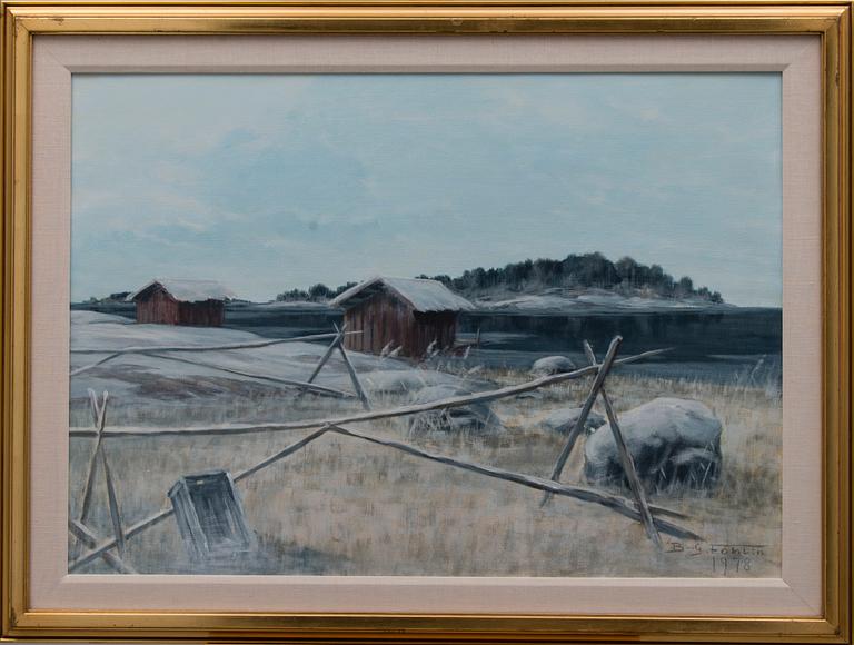 BROR GÖSTA FOHLIN, olja på duk, signerad och daterad 1978.