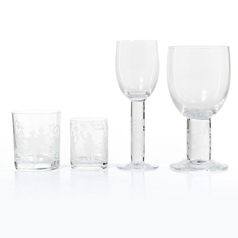 Glasservis, 32 delar, Johansfors, 1900-talets andra hälft.