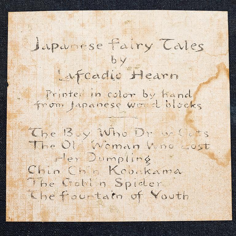 A set of five books of Japanese fairy tales. Rendered in to English By Lafcadio Hearn. T Hasegawa Publisher,