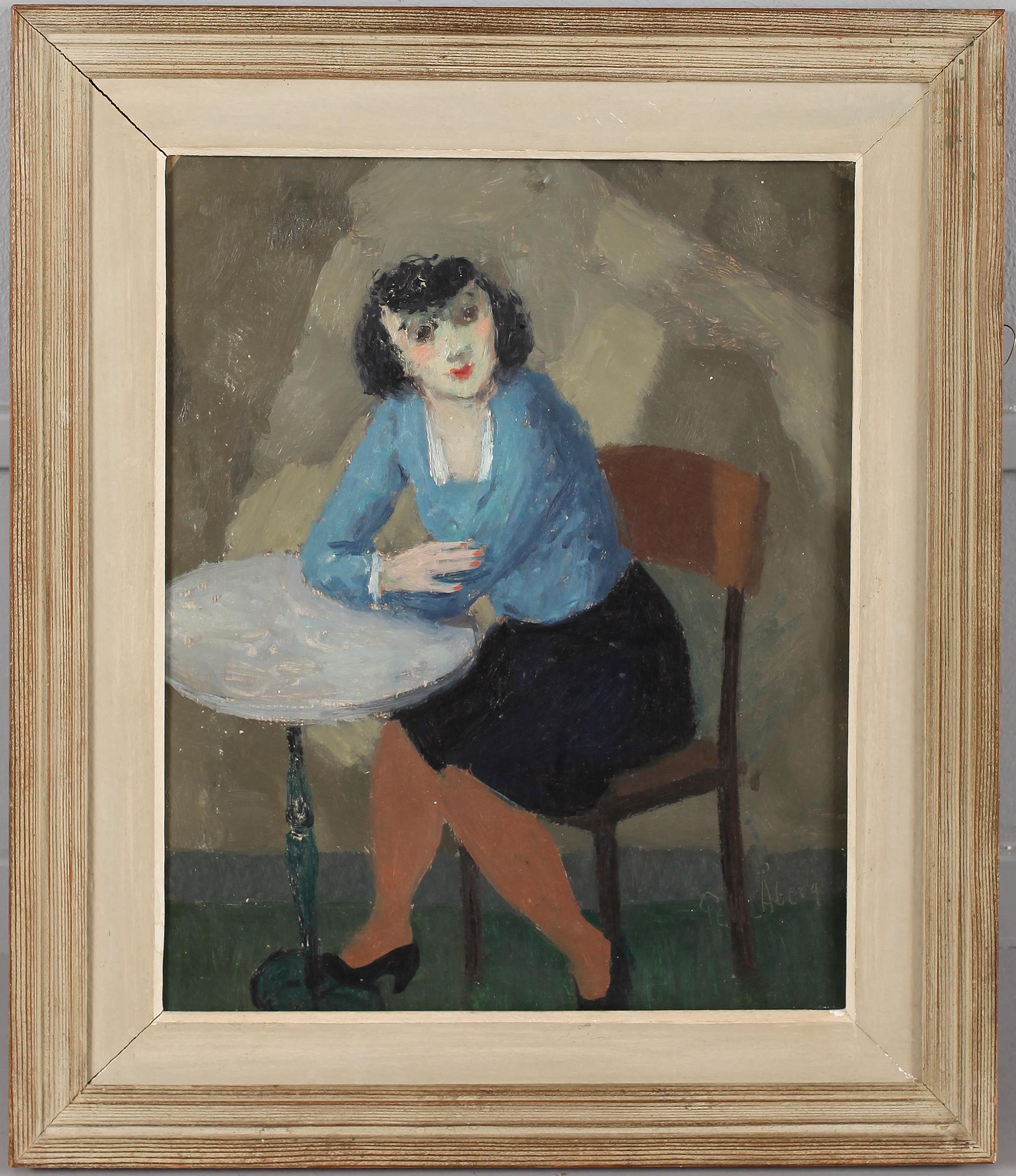 PELLE ÅBERG, olja på pannå, signerad.