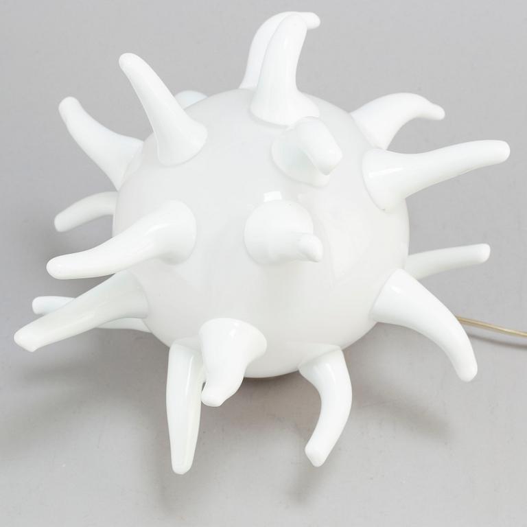 EVA DARPÖ, skulptur/bordslampa, glas, signerad Eva Darpö.