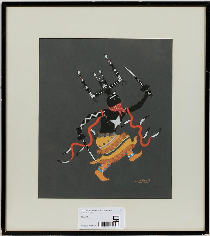 ALLAN HOZOUS HOUSER, silkscreenprint. Sign i plåten.