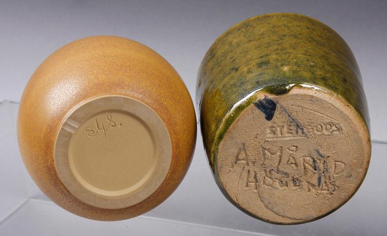 VASER, 6 st, keramik, bl a Höganäs.