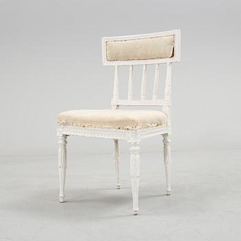 A Gustavian chair, late 19th Century.