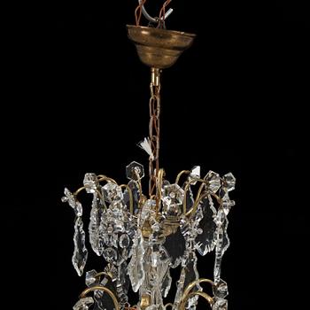 A Rococo style chandeleir, second half of the 20th century. Height ca 56 cm.