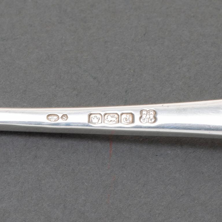 Martin, Hall & Co, 12 psc silver cutlery, Sheffield.