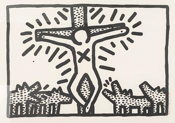 KEITH HARING, a litograph, signed A-P 6-8 K. Haring 3.82.